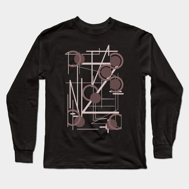 Abstract Lines Long Sleeve T-Shirt by Crazydodo